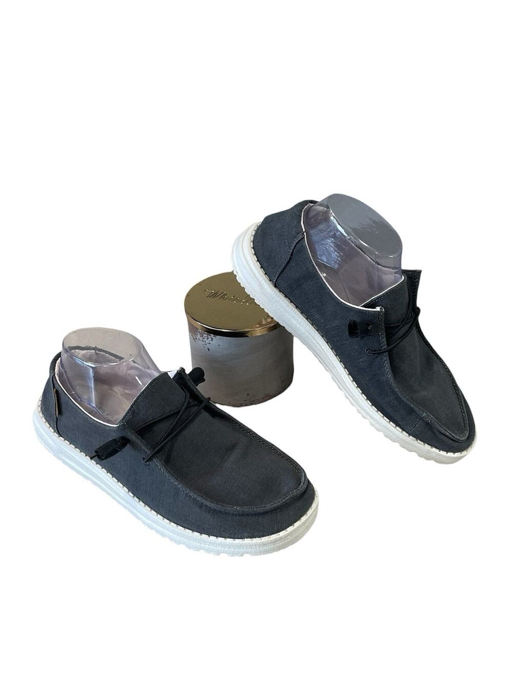 Wendy Hey Dude Chambray Off Black Shoes Loafers Women’s Size 8 Casual Wear